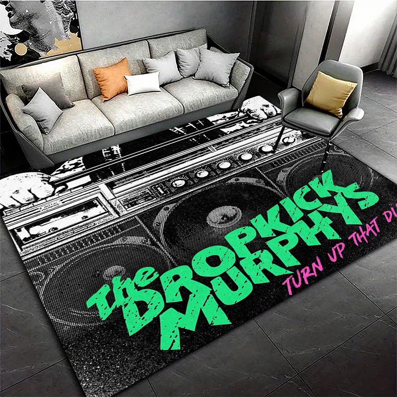 Alfombras Retro para Reproductor de Casete de Música para Sala de Estar, Dormitorio Infantil, Sofá, Felpudo, Alfombras de Cocina para Piso, Decoración Antideslizante, Regalo