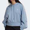 Adidas Sweatshirts Women's Sky Blue Hooded Moderate Regular H37813