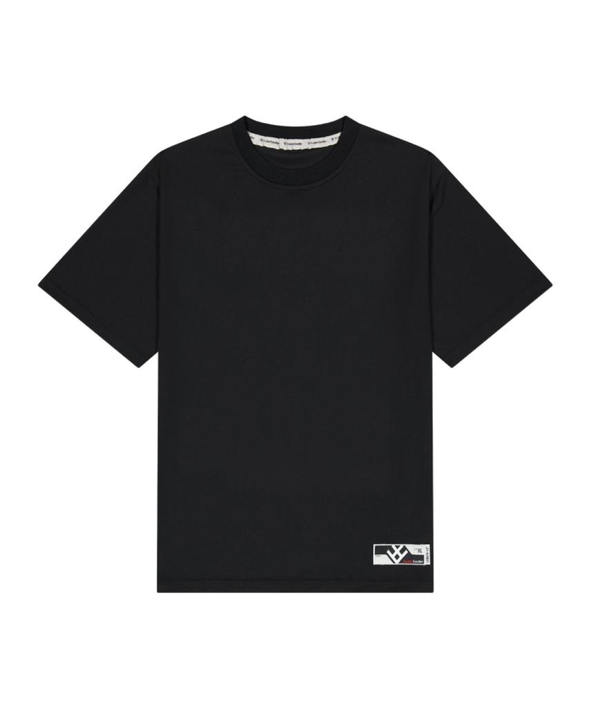 BUZZERBEATER Flatback Mesh Functional Short Sleeve T-Shirt_Black