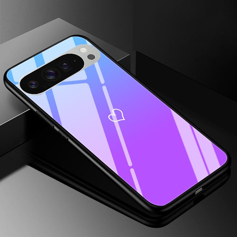 Tempered Glass Phone Case For Google Pixel 9 Pro XL 9A 9 8A 8 Pro 7 Pro 7A Luxury Hard Back Bumper Cover Pixel8 7Pro 9pro Capa