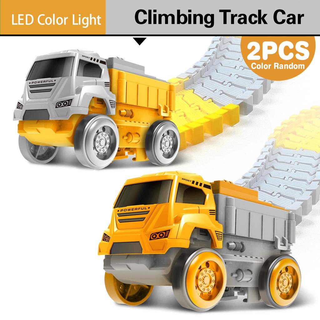 Electric Rail Car Toy With Flexible Track Parent-Child Assembly Engineering Puzzle Play Vehicle Birthday Gift For Children