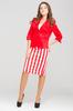 Straight Classic Skirt with Large Stripes Cotton