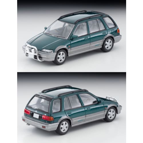 TOMYTEC Tomica Limited Vintage Neo LV-N293b Honda Civic Shuttle Beagle Green/Gray 1994 Model (Assembled)