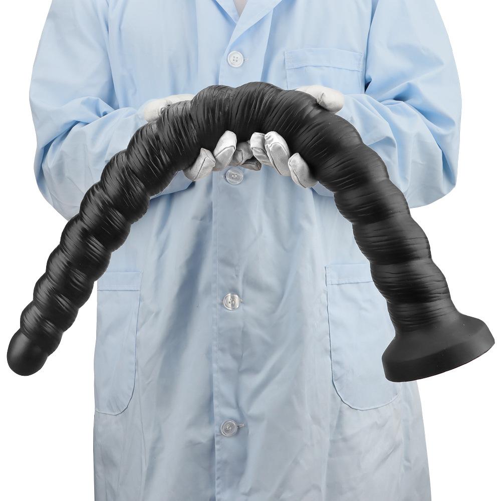 Flüssiges Silikon Extra langer Analplug Dilatator Masturbator Dildo Fisting Strap on Cock Gay BDSM Realistischer Penis
