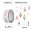 500PCS Christmas Tree Roll-Style Stickers Cartoon Festive Collection Waterproof Decorative Stickers for iPad and Mobile Phones