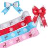 Christmas Bow Decorative Ribbon Christmas Elk Ribbon Diy Imitation Linen Webbing Material Gift Ribbon
