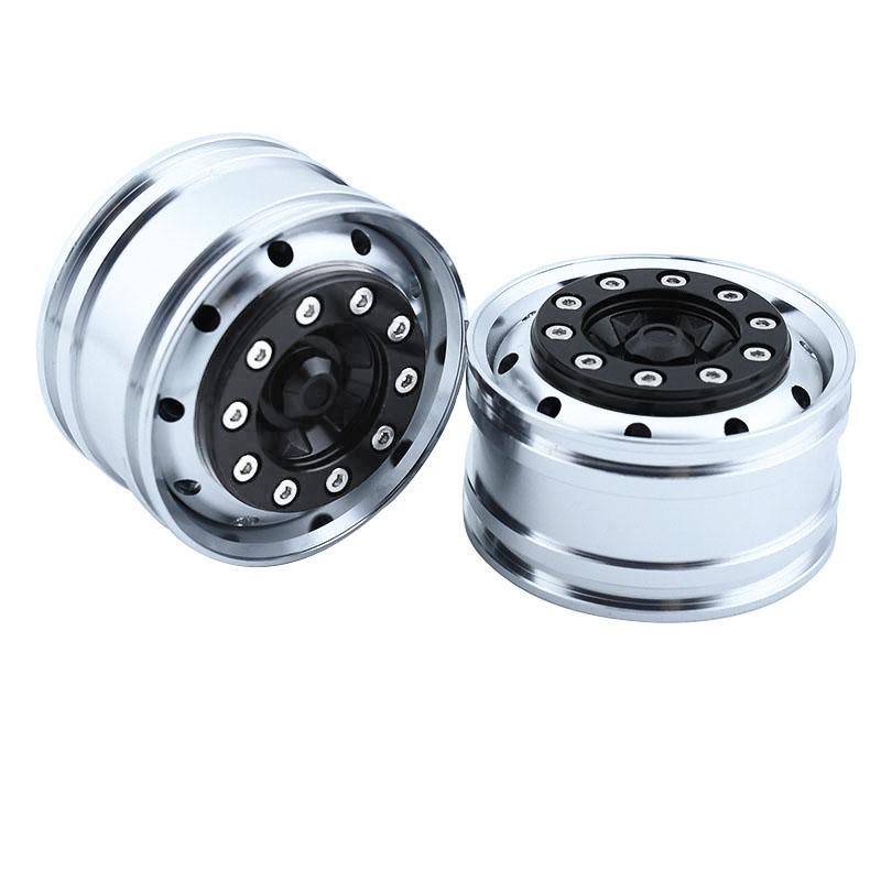 2pcs RC Truck Metal 20mm/25mm Width Wheel Drive/Bearing Hub Rim for 1/14 Tamiya SCANIA 770S 56368 VOLVO ACTROS MAN Model Car
