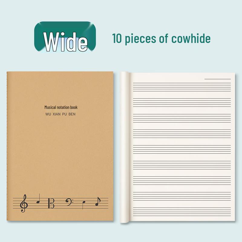 Poznámkový blok hudební teorie pro začátečníky: Papír s osnovou pro studenty a profesionály