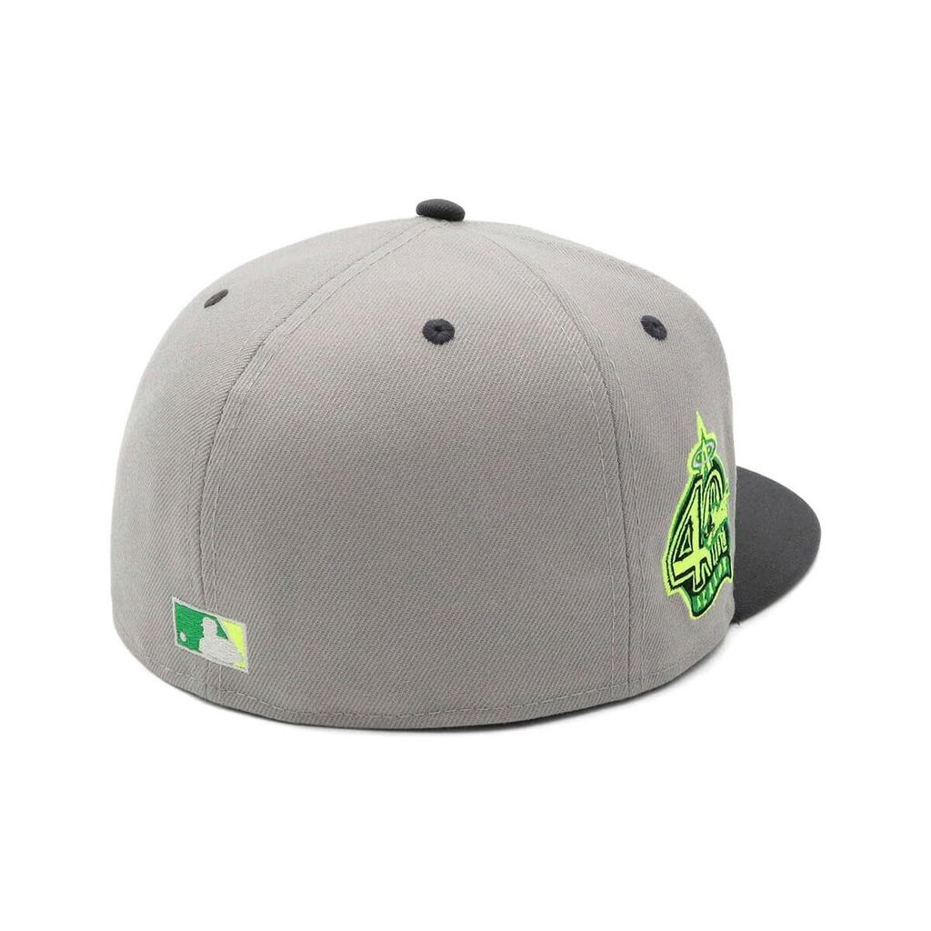 New Era 59FIFTY Cap MLB Los Angeles Angels LAA Gray Side Patch ONSPOTZ Exclusive and 5950 Side Patch Straight Flat Visor Fashion Trends Popular Size