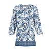 Tunic Tops For Women Loose Fit Prints Tops 3/4 Length Sleeve Womens Tops With Asymmetrical Hem
