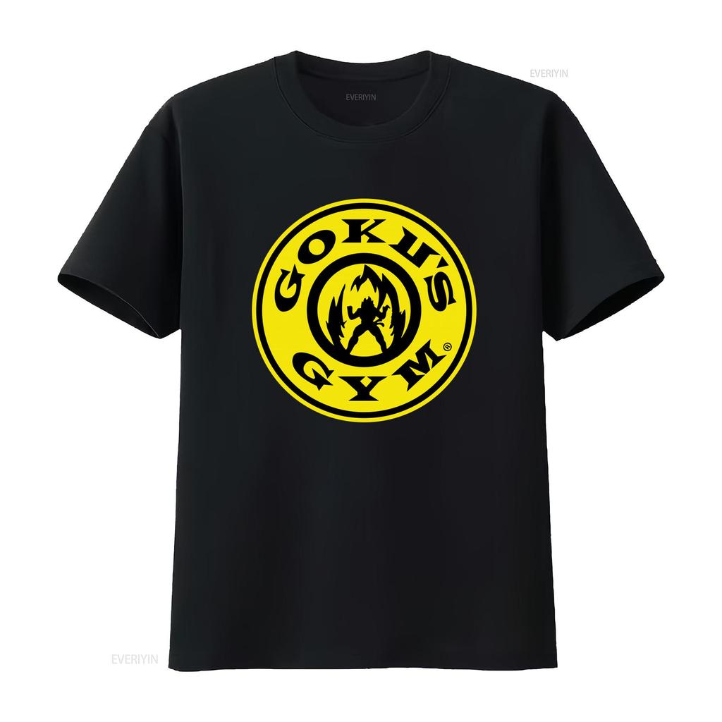 Gokus Gym Golds Inspires Workout T Shirt for Men Blue Size Large A2 Vintage Washed Versatile Fashion Graphic