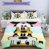 3pcs Mickey Mouse Printed Bedding Set, Breathable And Soft, Machine Washable, Christmas Gift, Suitable for Bedroom Decoration, 097