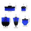 Drill Brush Attachment Set Electric Drill Brush Cleaning Hexagonal Shaft 5 Piece Set Blue Drill Brush Cleaning Multipurpose Cleaning Brush Set for