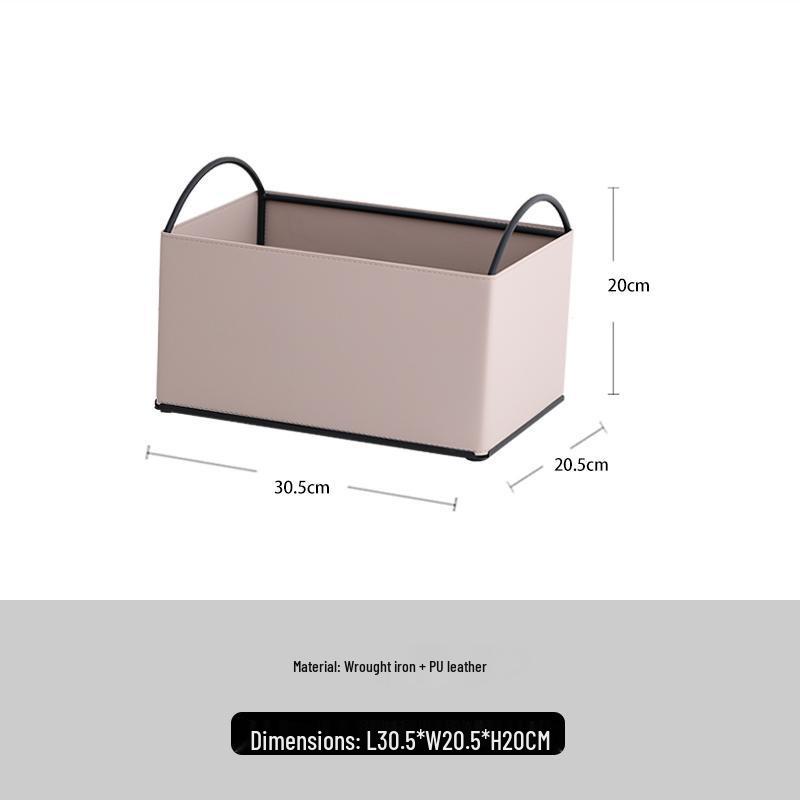 Luxury Leather Desktop Storage Tray for Cosmetics & Sundries