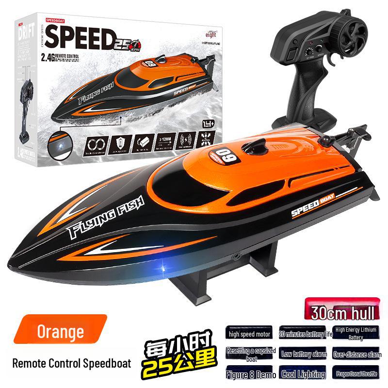 HJ812 High-Speed Remote Control Racing Boat - 2.4G Electric Water Toy, 25 Km/h.