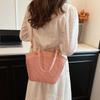 Leisure Commuting Large-capacity Bag Women's 2024 New Trendy Fashion Commuting Shoulder Bag College Student Striped Tote Bag