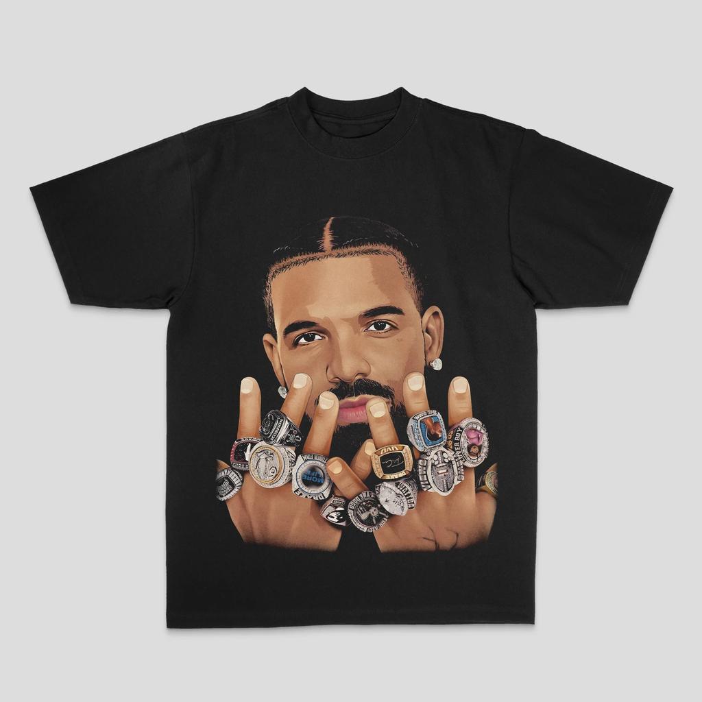 European and American Drake Male Duck Rock, Hip-hop and Rap Top High Street Sporty Casual Men's T-shirt Women's T-shirt Couple