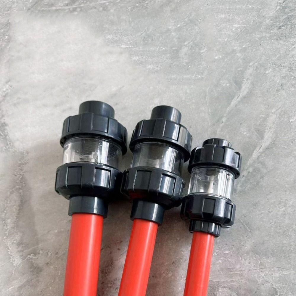 UPVC Aquarium Check Valves Non Return 20/25/32mm Fish Tank Lifting Check Valve Transparent Anti-siphon