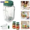 Leakproof Plastic Salad Box Container with Side-opening Cover, Portable Breakfast Fruit Storage Box for Picnic Home Office