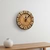 Vintage Wall Clock Distressed Finish 3D Effect Battery Operated Home Decor for Living