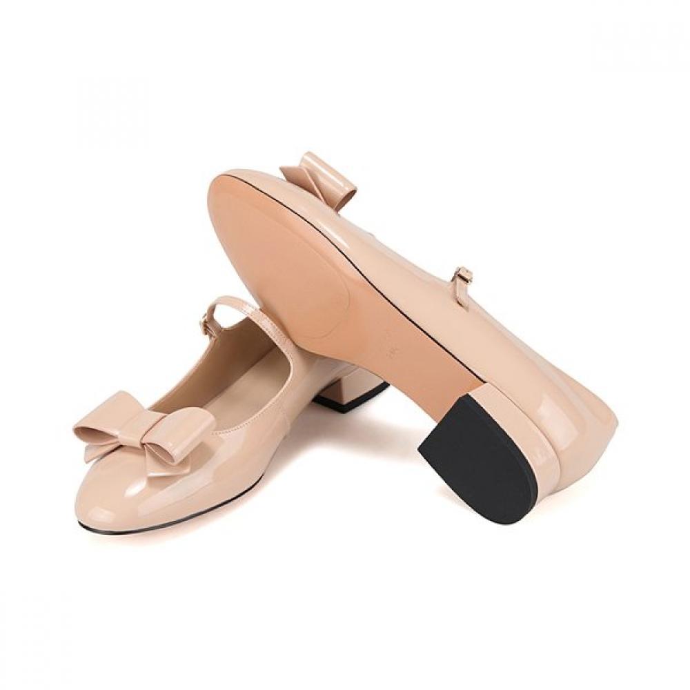 Barbara Leather Patent Ribbon Mary Jane Pumps 2.5cm Bbj126be