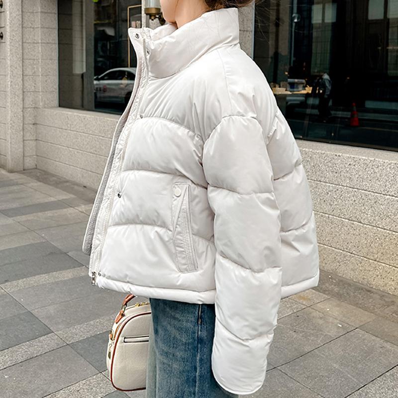 Fashion Winter Woman Short Parkas Stand Collar Loose Women's Coat Thick Warm Jackets