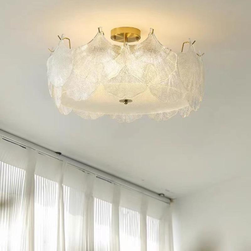 Creamy Style Master Bedroom Lamp Simple Modern Creative Shell Ceiling Lamp