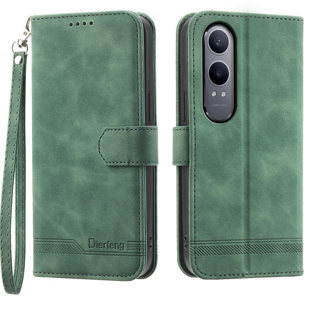 DIERFENG DF-03 Für Oppo K12x 5G (China)/OnePlus Nord CE4 Lite 5G Hülle Stoßfestes Leder Wallet Handyhülle