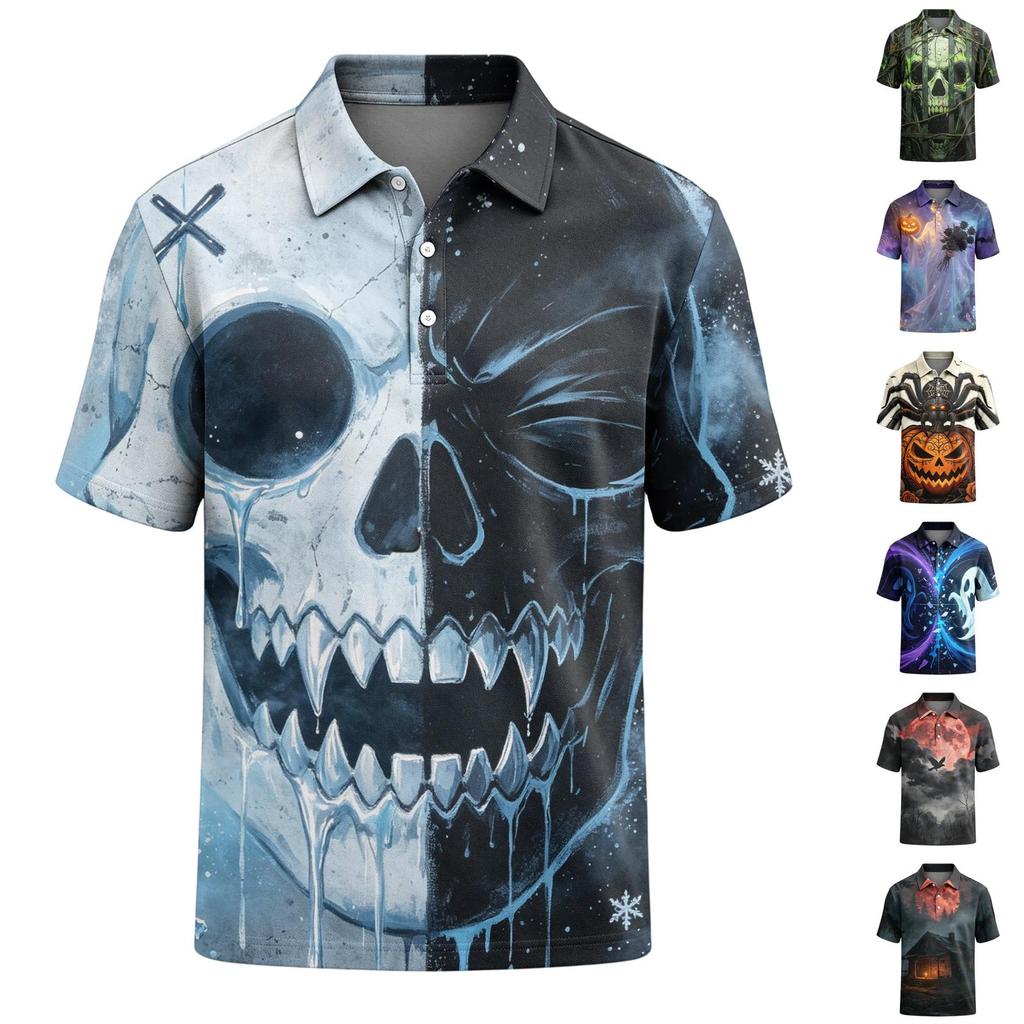 Men's Halloween Print Short Sleeve T-Shirt