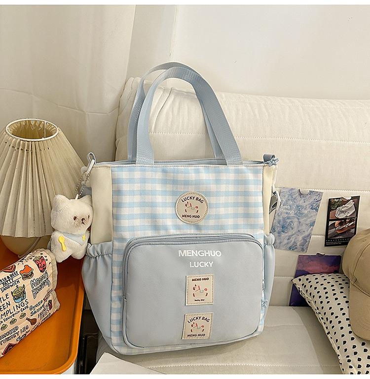 Schoolbag Girl Small Fresh Junior High School Student Schoolbag Ins Style Pattern Cute Lightweight Campus Backpack Versatile Tutoring Bag