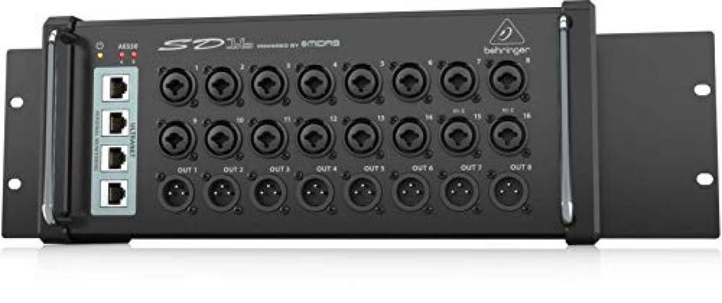 Behringer SD16 Stage 16 AES50 X32 Featuring 16 XLR Combo ULTRANET Rack Mountable Box, In/8 Out, Connectivity, Compatible, MIDAS-designed Preamps,