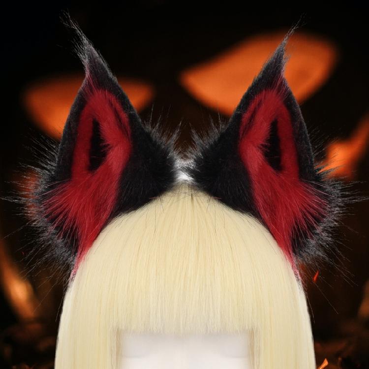 Faux Furs Cats Foxes Ears Headband for Women Halloween Cosplay Costume Hair Accessories Furry Animal Ears Hair Hoop