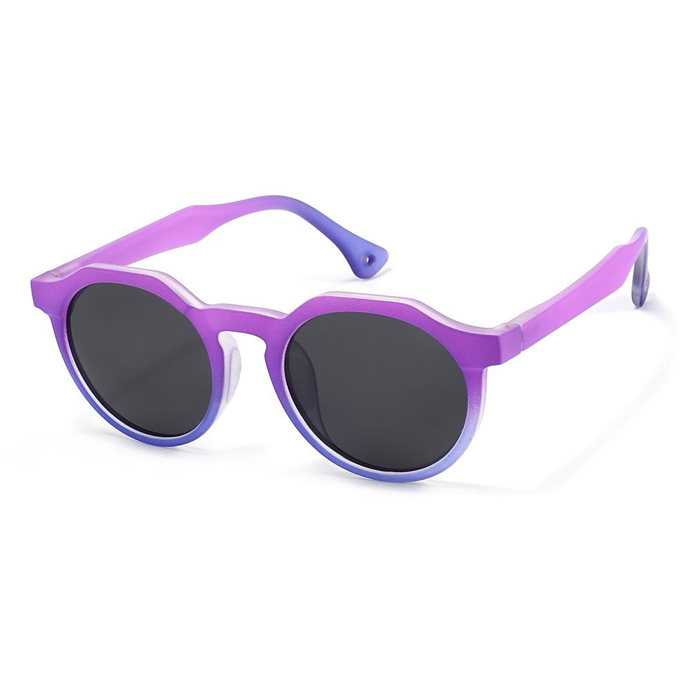Trendy Polarized Kids Sunglasses UV400 Protection for Girls Boys Cute Fashion Round Style Toddler Shades Age 3-12 Children
