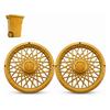 Trash Can Rim Cover, Modern Decorative Wheel Rim Cover, Spider-Spoke Style Wheel Rim Accessory for Standard Residential Garbage Bin