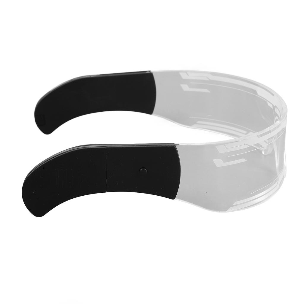 LED Visor Brille Leuchtet 7 Farben 4 Modi Cyberpunk Futuristisch Leuchtend Cosplay für Clubs Weihnachten