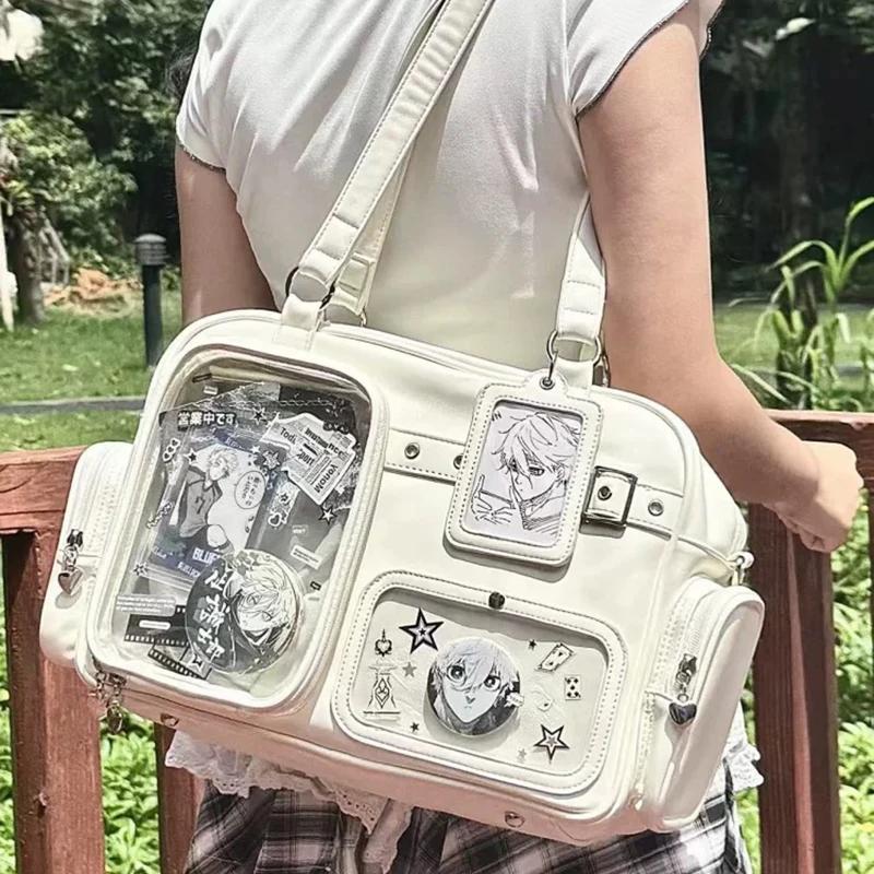 Dopamine DIY Women Ulzzang Ita Bags New Designer Clear Window Doll Show Backpacks Large Capacity Y2K Crossbody Bag for Concert