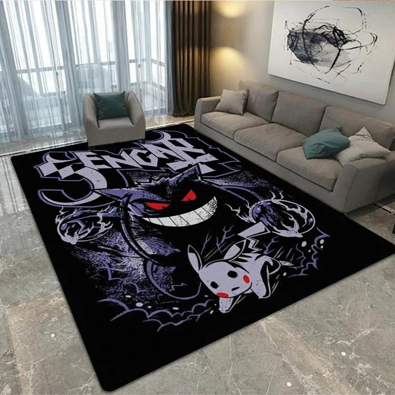 3D Pokémon Cute Gengar printed Carpet Living Room Bedroom Carpet Non-slip carpet home bedroom decor area rug Birthday Gift