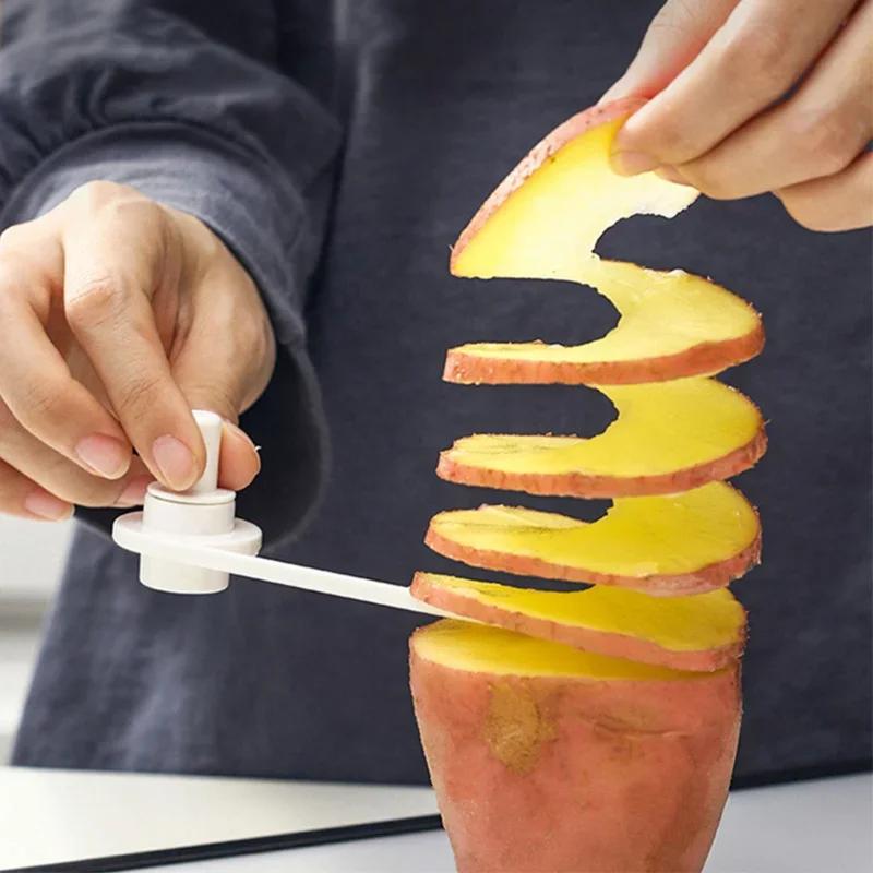 1PC Potato Spiral Hand Cucumber Cutter CarrotSpiralizer Spiral Salad Chopper Kitchen Gadgets Accessories