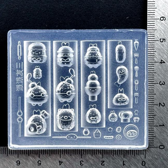 Cartoon Animal & Snowman Silicone Mold for Nail Art