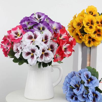 Simulated Flower Tricolor Violet Small Handle Flower Home Hotel Outdoor Wedding Decoration Ornament
