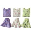 Infant Girl Summer Two-Piece Set: Cute Short Sleeve Top & Skirt