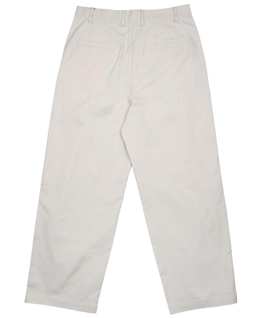 ZNOTHER One-Pleat Cotton Pants Cream