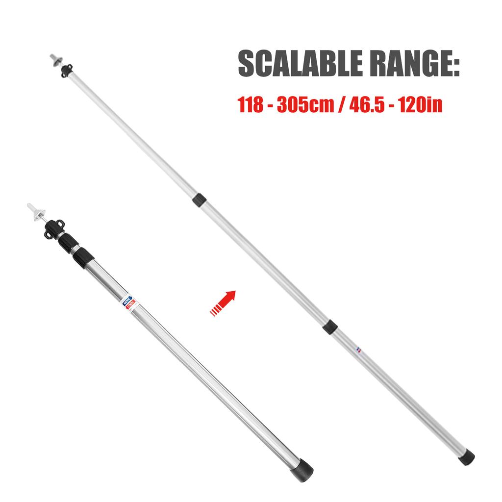 Thicken Aluminum Alloy Tent Pole Adjustable Tent Support Rods Beach Shelter Tarp Awning Pole