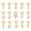 Goldfarbene Seestern Fischgräten Delfin Muschel Italienische Charm-Glieder Passend für 9mm Edelstahlarmband Herren Damen DIY Herstellung Geschenke