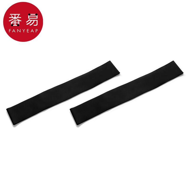 

10y Elastic Band/Elastic Force Circle Ae1s801-Leg Stretch Resistance Band Fitness Elastic Force Circle Yoga Training Belt Women Gentleman Black (45-50 lbs) 2 strips