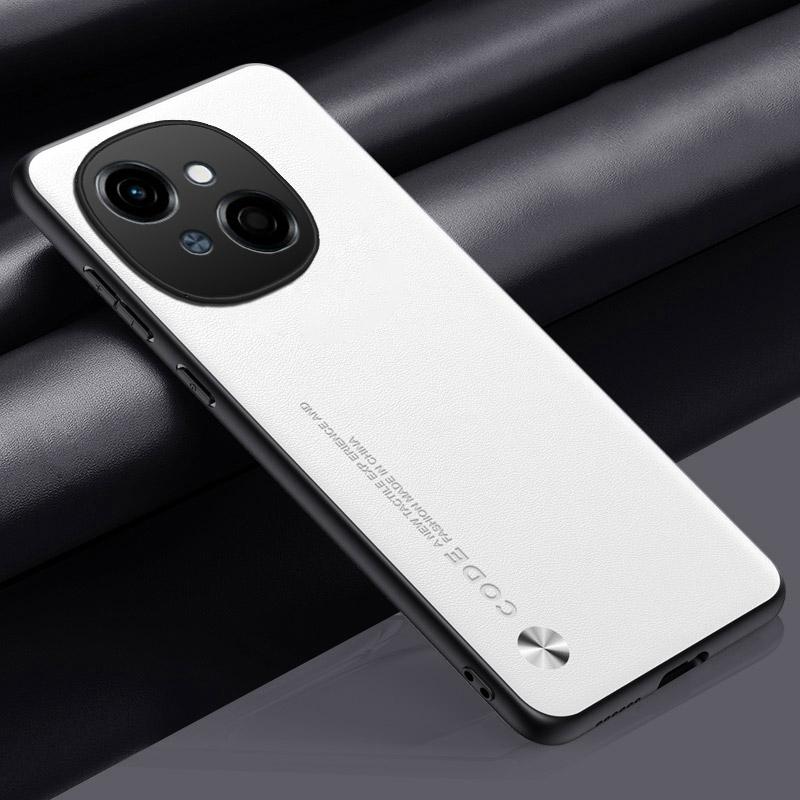 

Роскошный чехол из искусственной кожи для Tecno POP 9 4G, задняя крышка, матовый силиконовый противоударный чехол для телефона с полной защитой для Tecno Spark Go 1 For Tecno POP 9 4G белый
