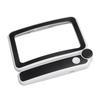 Handheld Magnifier 4X Magnifying Glass for Reading Full Book Page Newspaper Rectangular Magnifying Glass with Bright