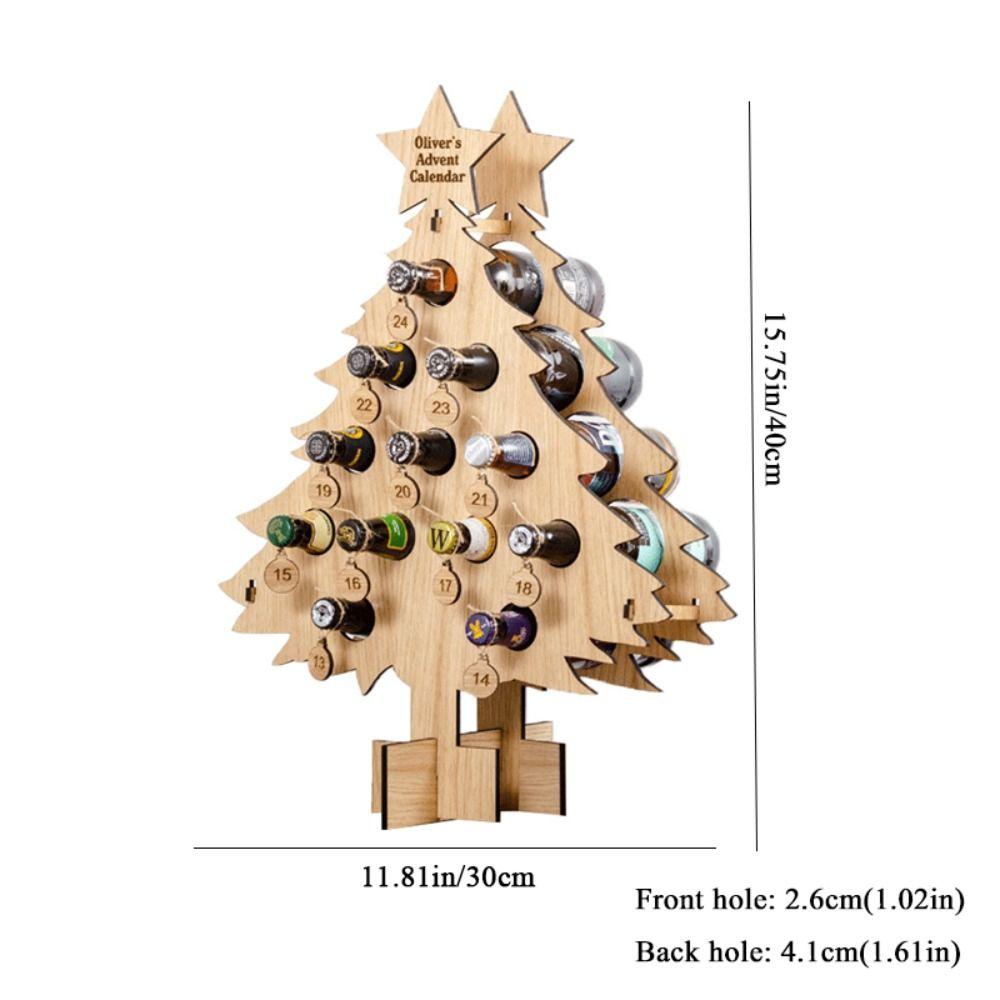 Velkokapacitní vinný adventní kalendář Zábavné stojany na víno Stojan na láhve vína Festivel
