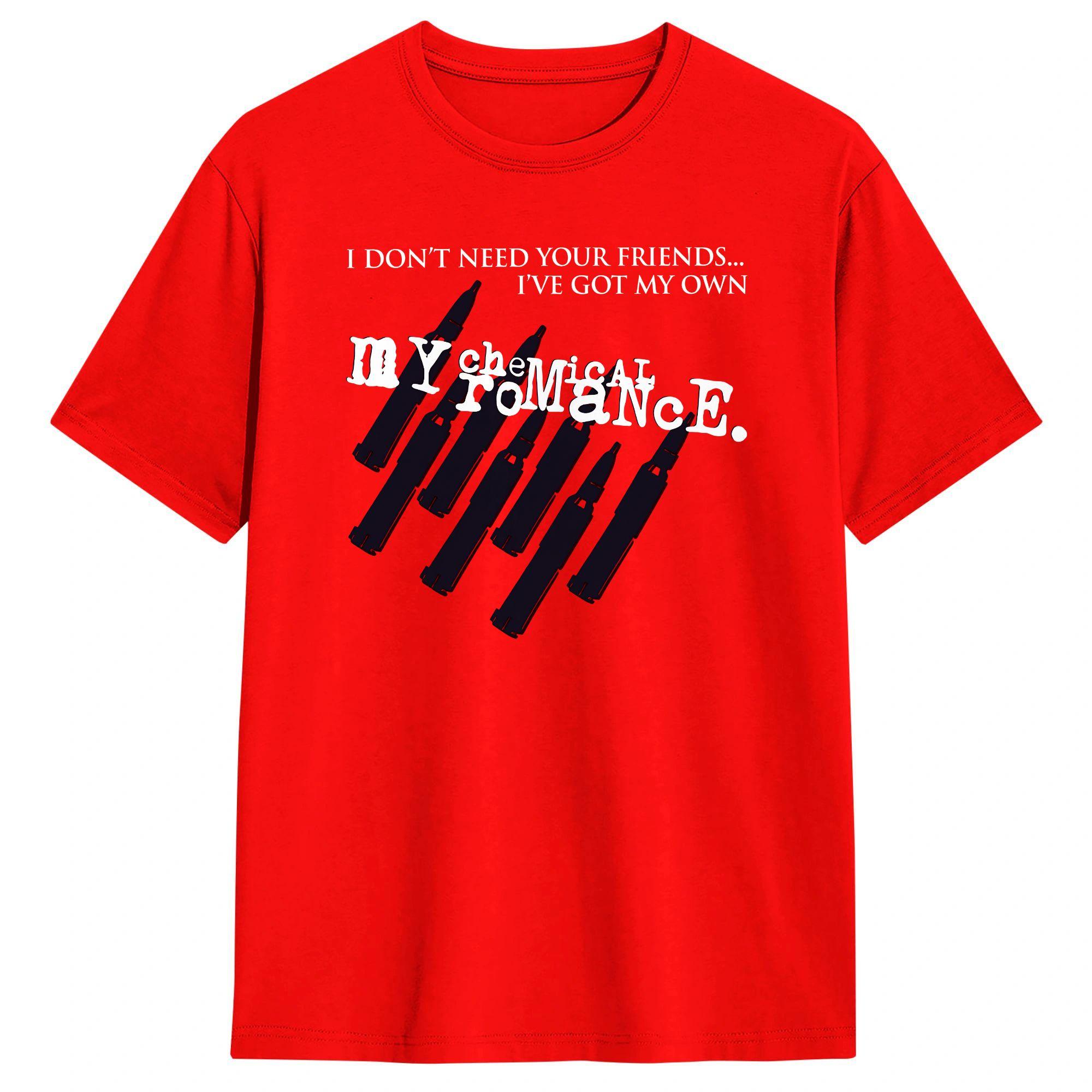 

My Chemical Romance MCR T Shirt Beach Hip Hop 100 Cotton Crew Neck Oversized Top Tees ShortSleeved Y2K Retro Tshirt S
