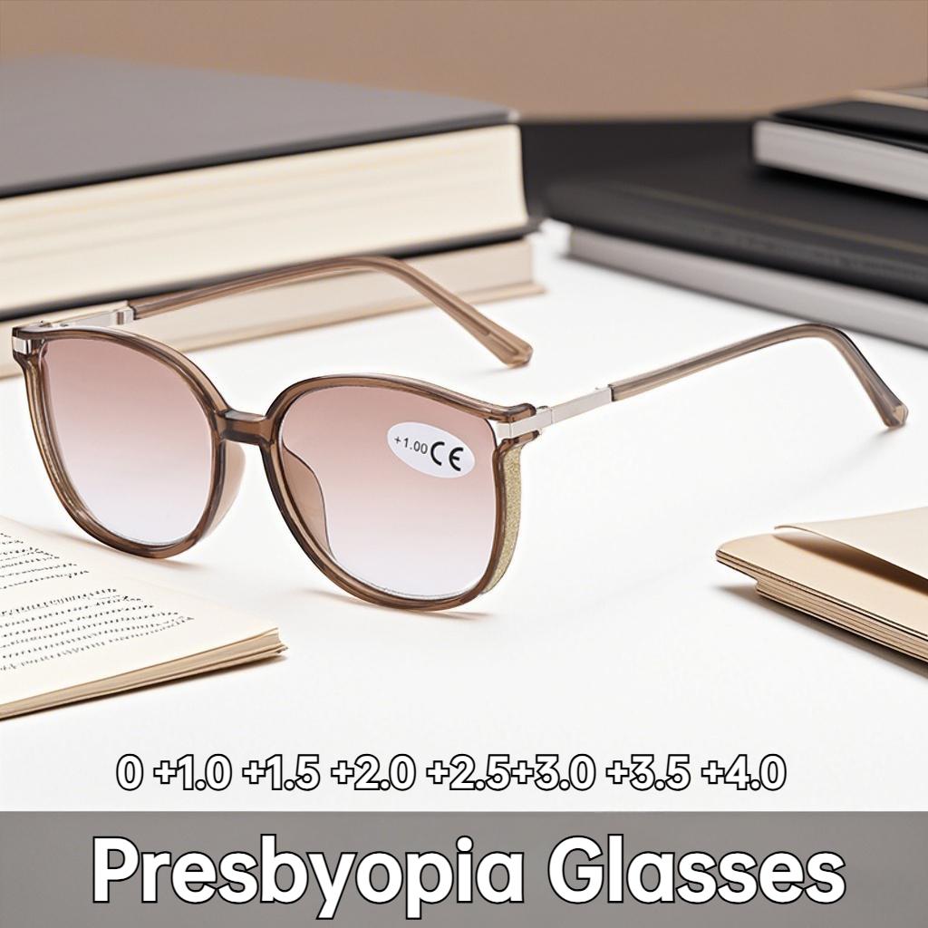 Women's Retro Full Frame Presbyopia Reading Glasses Blue Light Blocking HD Eye Protection for Men and Women